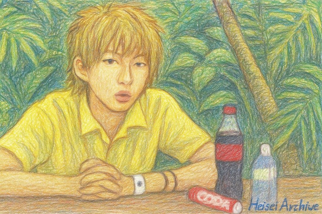 色鉛筆で書いたメントスコーラ系Youtuberのイメージイラスト（Heisei Archive）