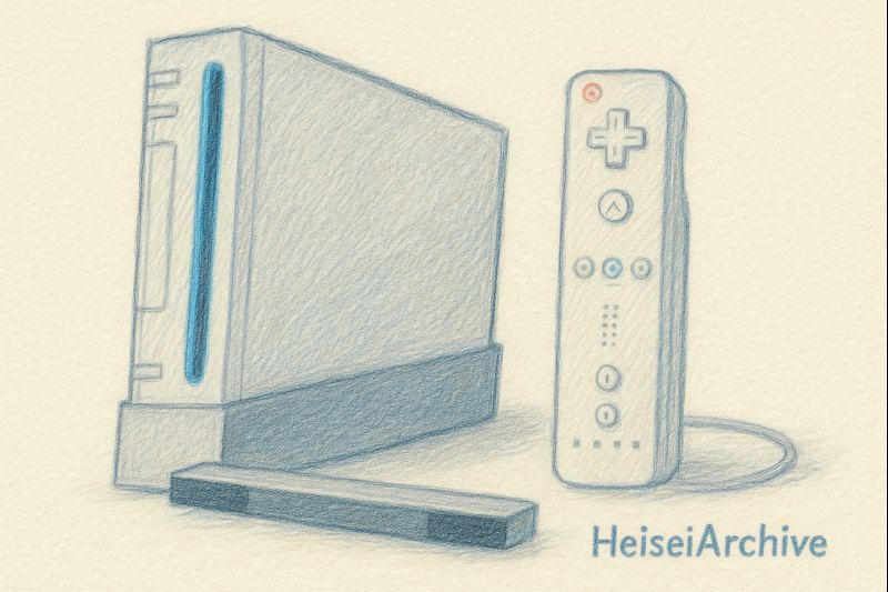 色鉛筆で書いた任天堂の家庭用ゲーム機のイメージイラスト