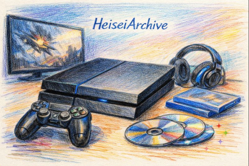 色鉛筆で書いたソニーの家庭用ゲーム機のイメージイラスト