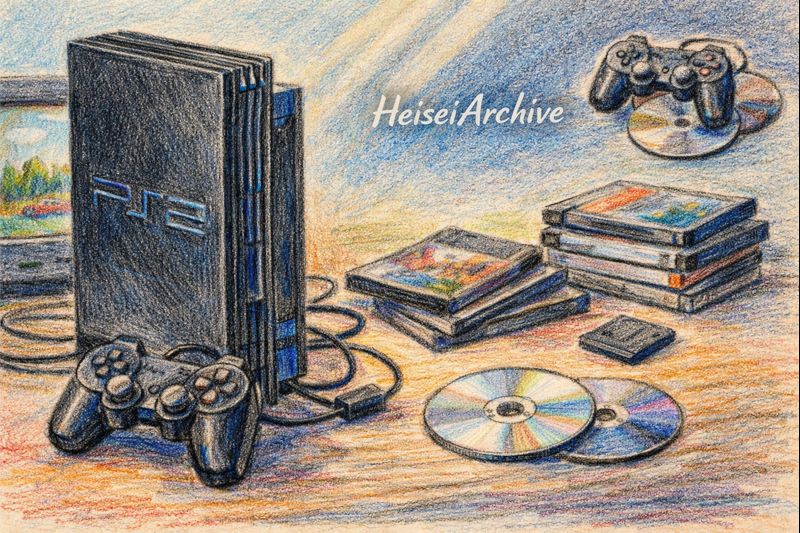 色鉛筆で書いたSONYの家庭用ゲーム機のイメージイラスト