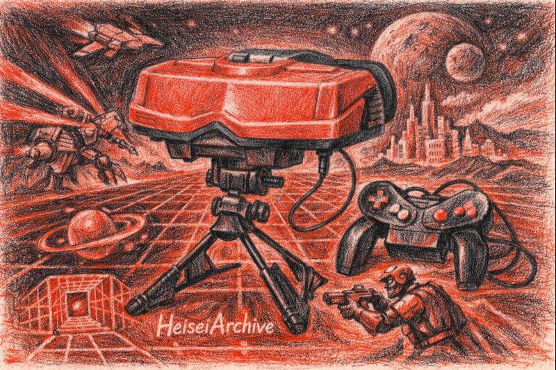 色鉛筆で書いた任天堂のVRゲーム機のイメージイラスト