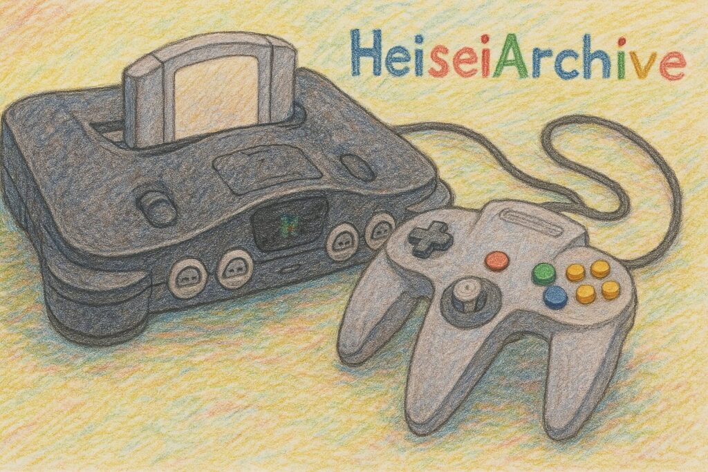 色鉛筆で書いた任天堂の家庭用ゲーム機のイメージイラスト