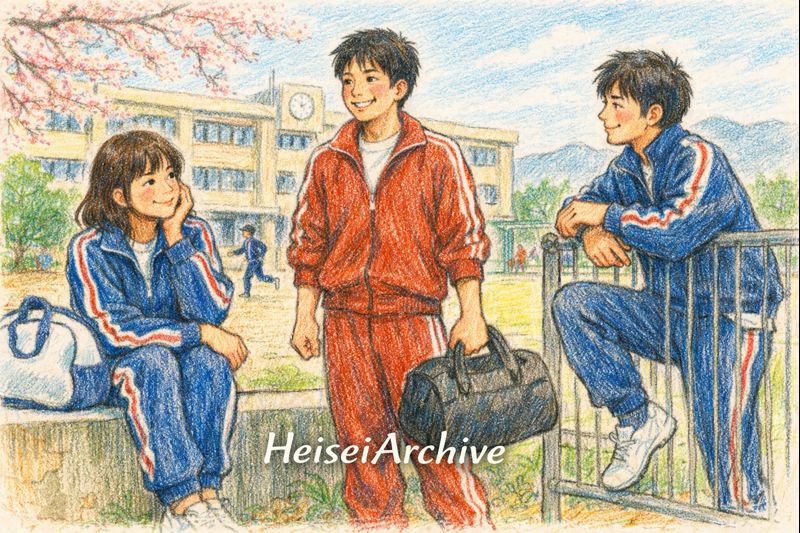 色鉛筆で書いた学校指定ジャージのイメージイラスト