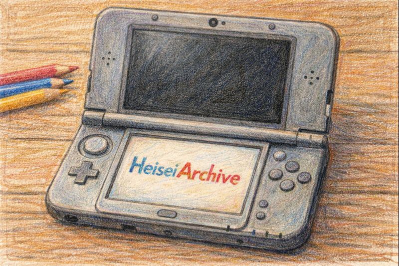 色鉛筆で書いた任天堂の携帯ゲーム機のイメージイラスト